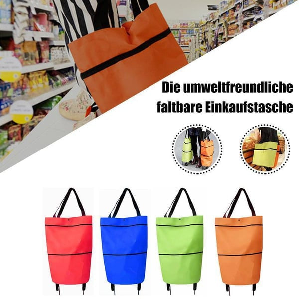 🔥 2 in 1 Foldable Shopping Cart 🎁
