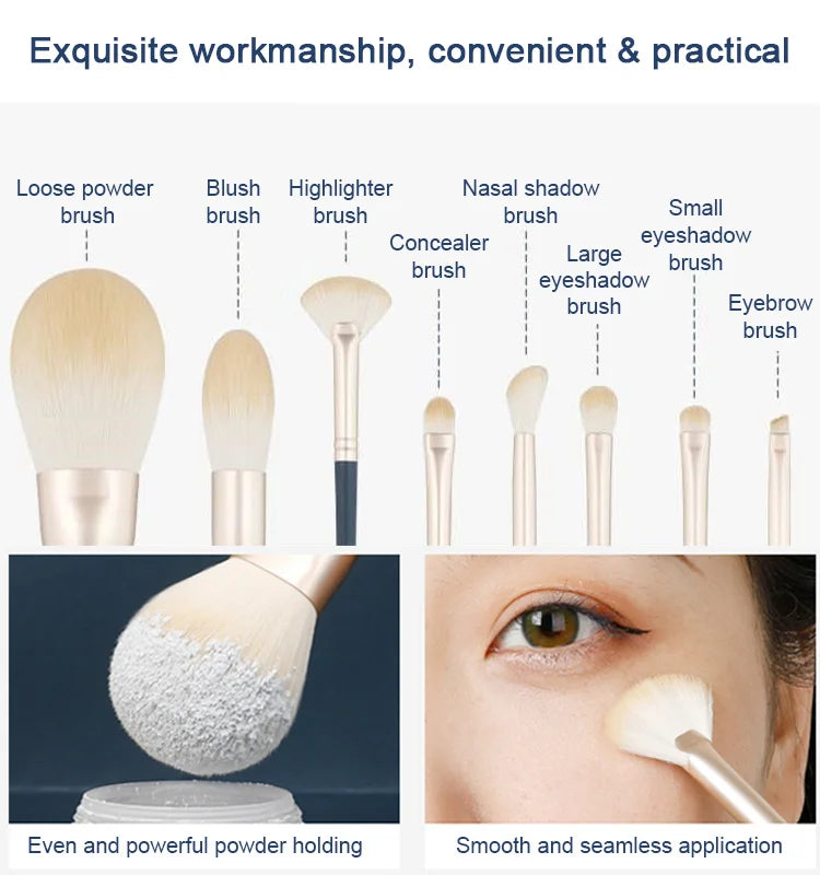 Makeup brush set -- master work