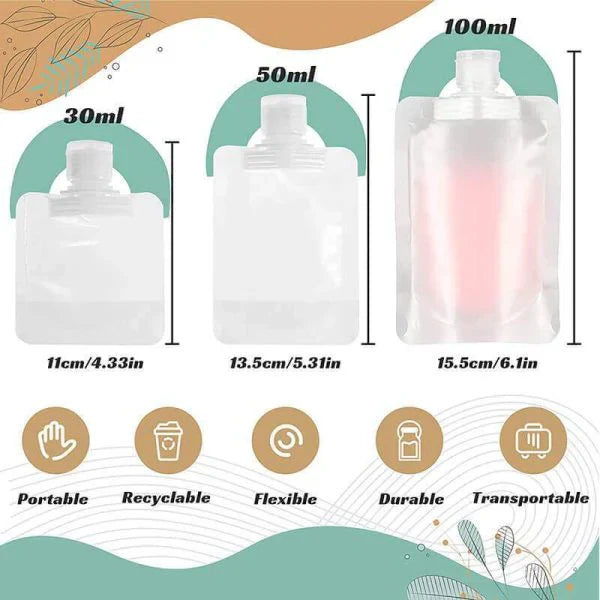 Portable Reusable Squeeze Pouches (6 Pack)