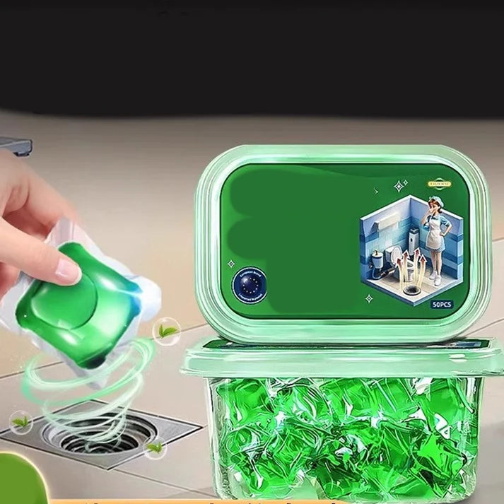 Drain Deodorizer Pods – Bio‑enzyme formula neutralizes smells at the source. Instant fresh scent, no harsh chemicals. Say goodbye to embarrassing odours.