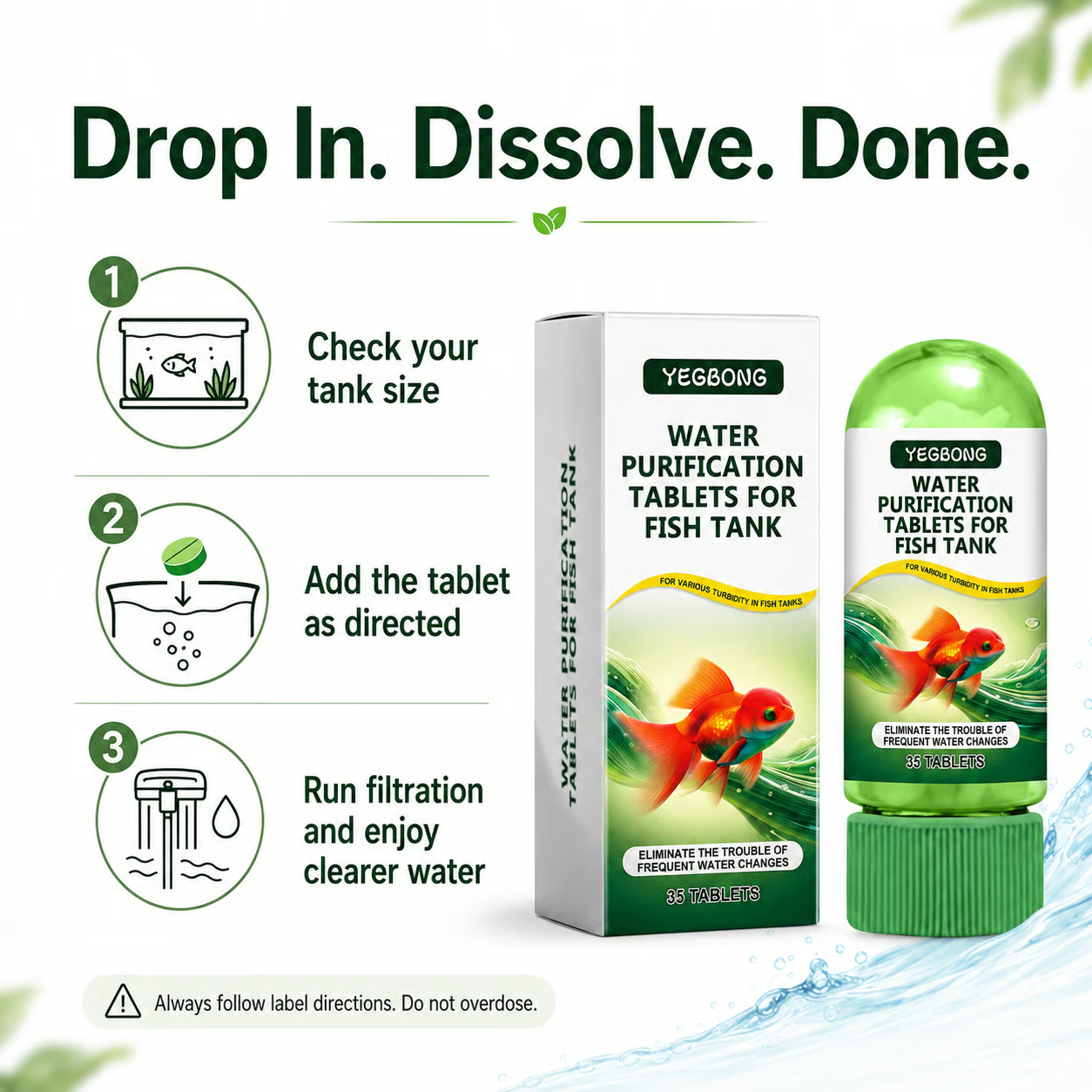 Water Purification Tablets for Fish Tank