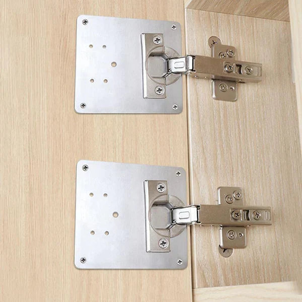 Heavy Duty Hinge Repair Plate with Screws for Cabinet Door & Wardrobe -🔥 Summer Sale