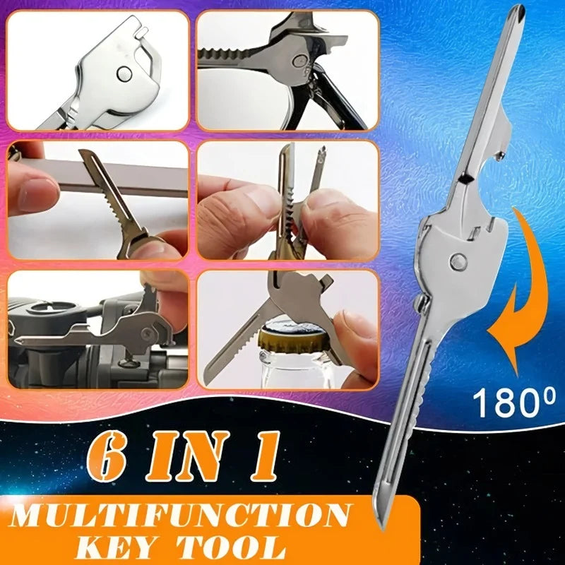 6-in-1 Multi-Function Key Tool — Small Tool, Big Convenience!