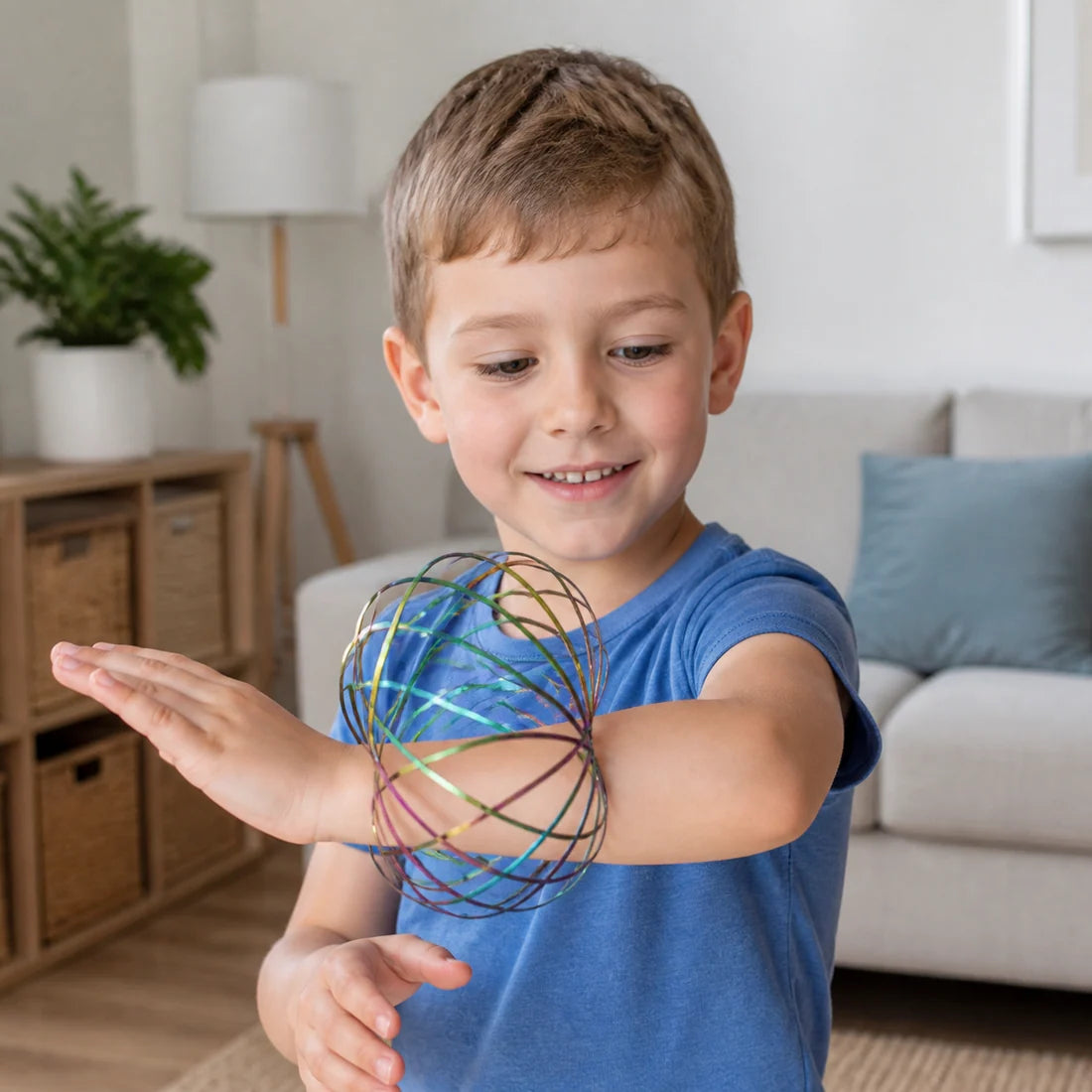 Geometric Spring Fidget Toy – Sensory Stress Relief Sculpture