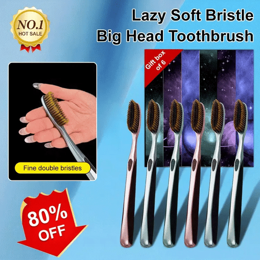 Lazy Soft Bristle Big Head Toothbrush⚡