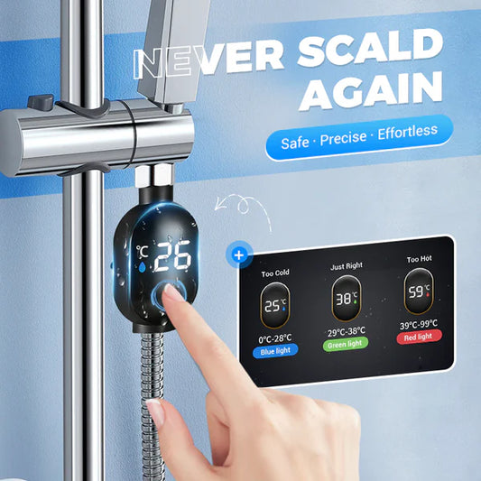 Smart LED Shower Thermometer – Real-Time Temperature & Color Alerts