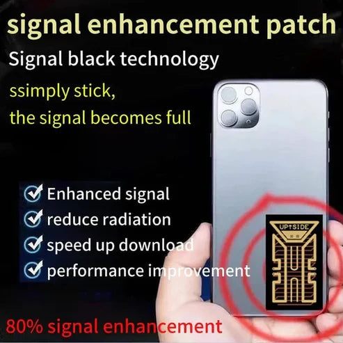 Cell phone signal enhancement patch