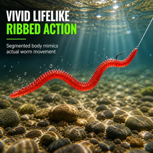 🎣 Save 50%! Soft Earthworm Lures