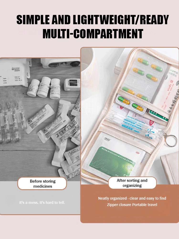 [Travel Essential] Portable Medicine Storage Bag