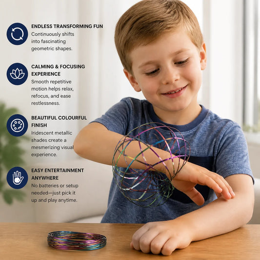 Geometric Spring Fidget Toy – Sensory Stress Relief Sculpture