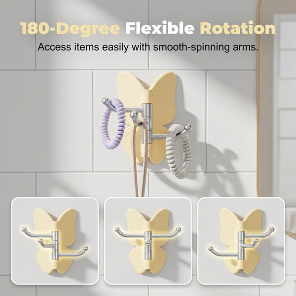 Rotatable Butterfly Wall Hook