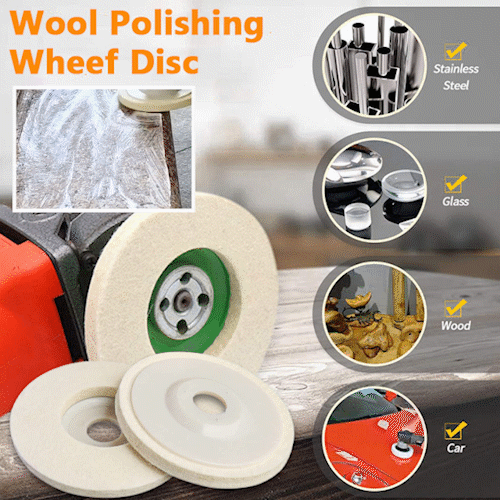 Wool Felt Polishing Wheel Disc (2Pcs/Pack)