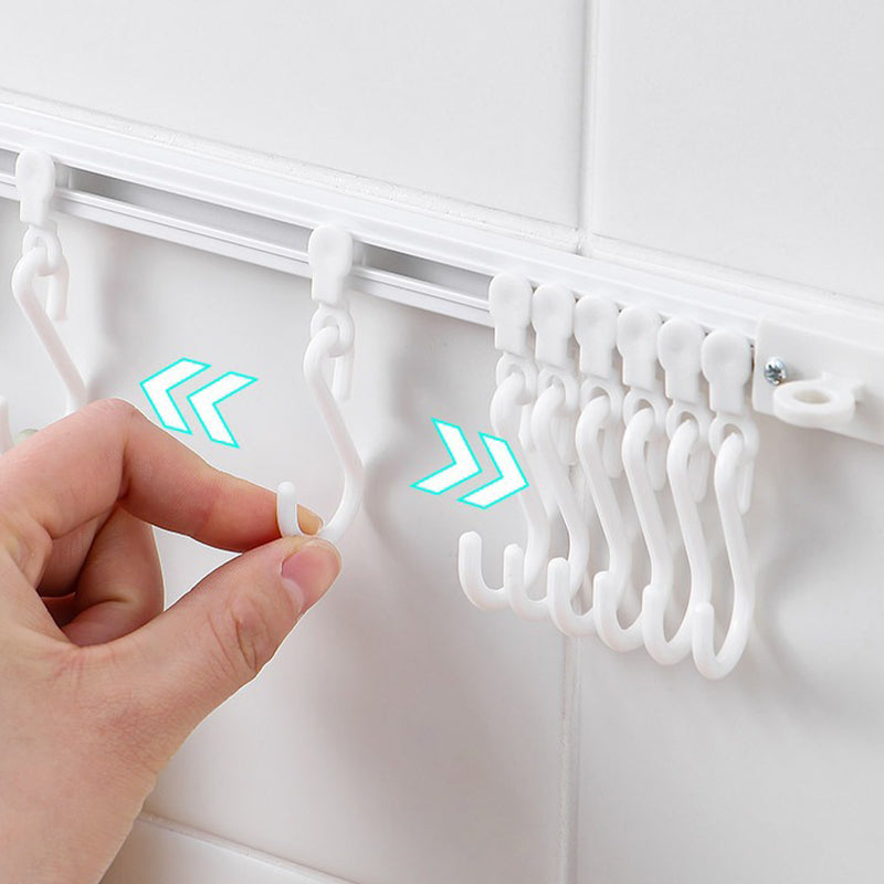 No-Drill Slidable Track Organizer Hooks