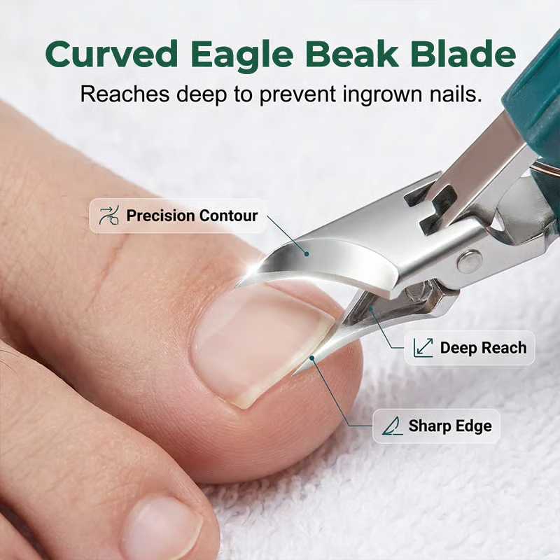 ✂️ Precision Nail Care 3-Piece Set | Curved Blade Prevents Splitting