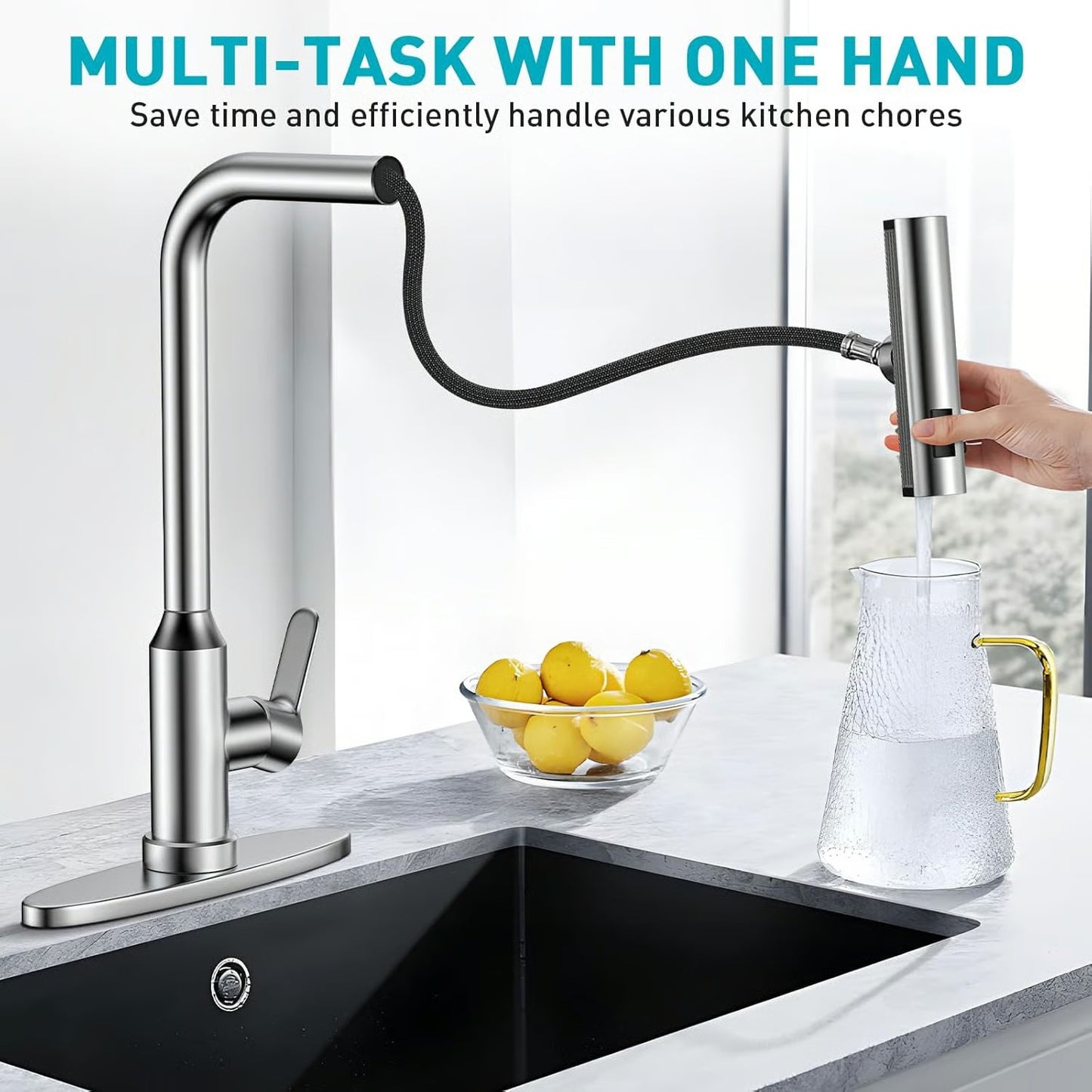 3 in 1 Waterfall Kitchen Faucet