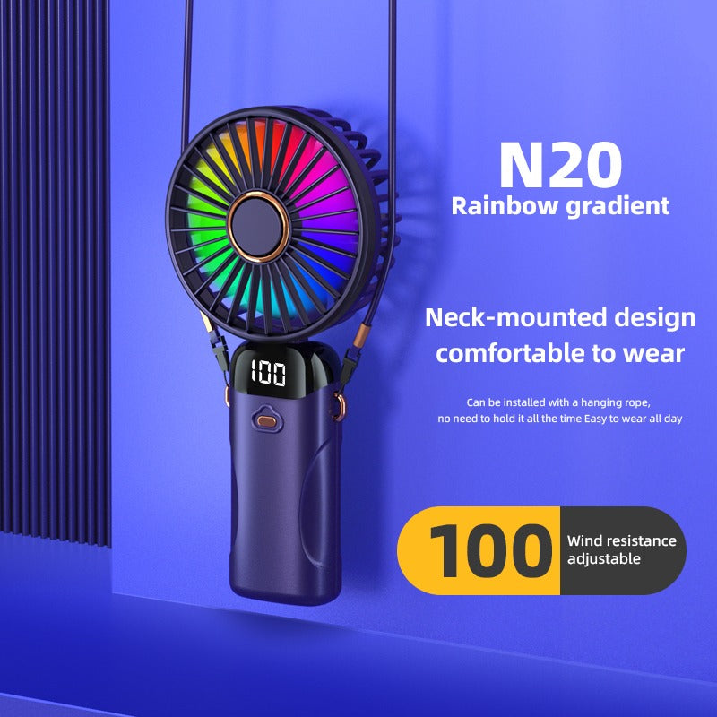 N20 Portable Hanheld Fan Rechargeable LED Fan